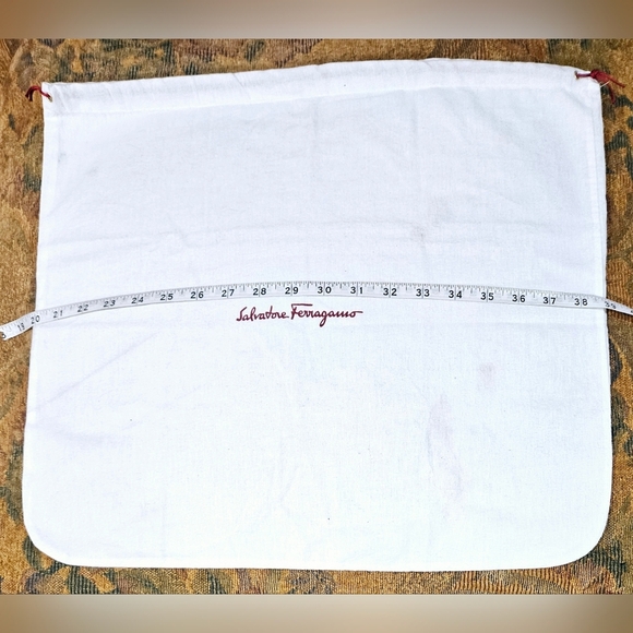 18.75" x 16.5” XL Salvatore Ferragamo Dust Bag Cover Duster Protector Drawstring - Picture 5 of 9